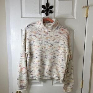 Jessica Simpson Cozy Multicolor Deep Turtleneck Sweater size generous Small